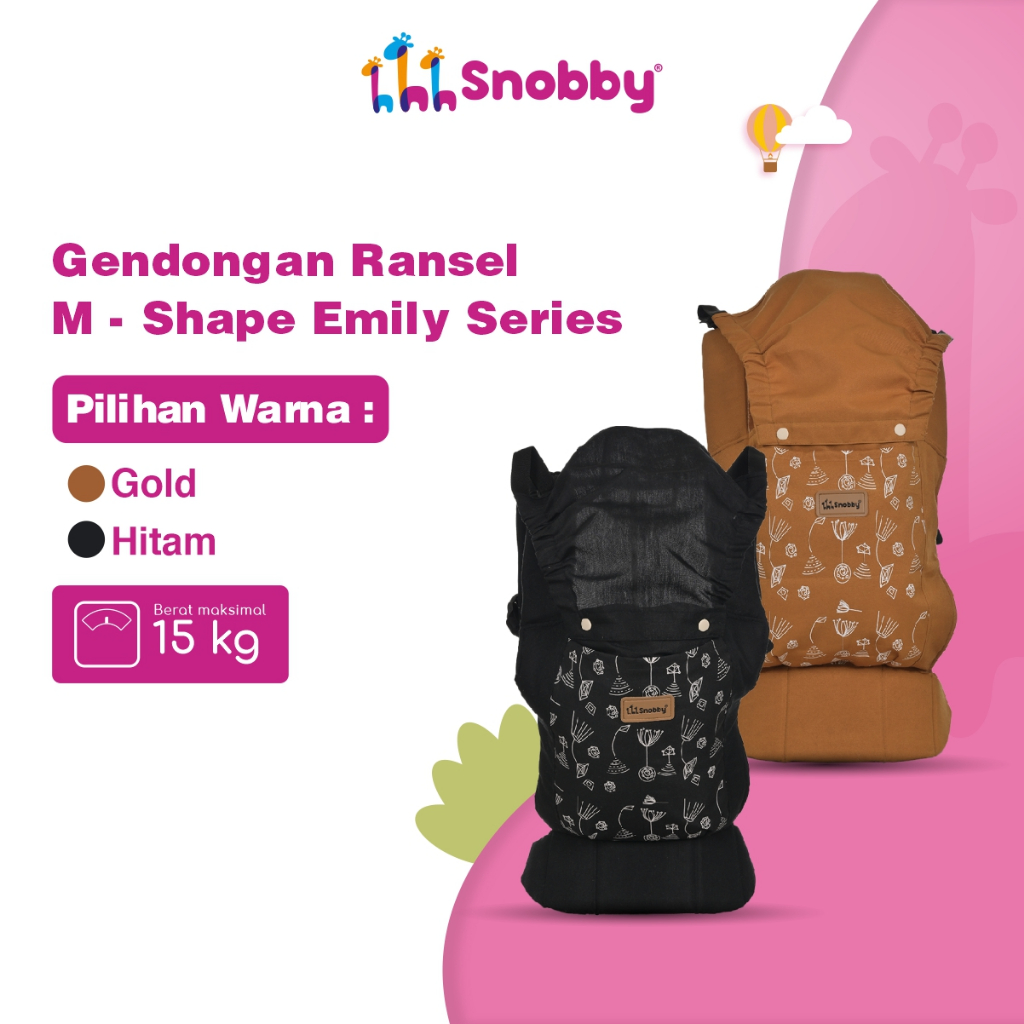 Snobby Gendongan Bayi Ransel M-Shape Carrier Emily Shape