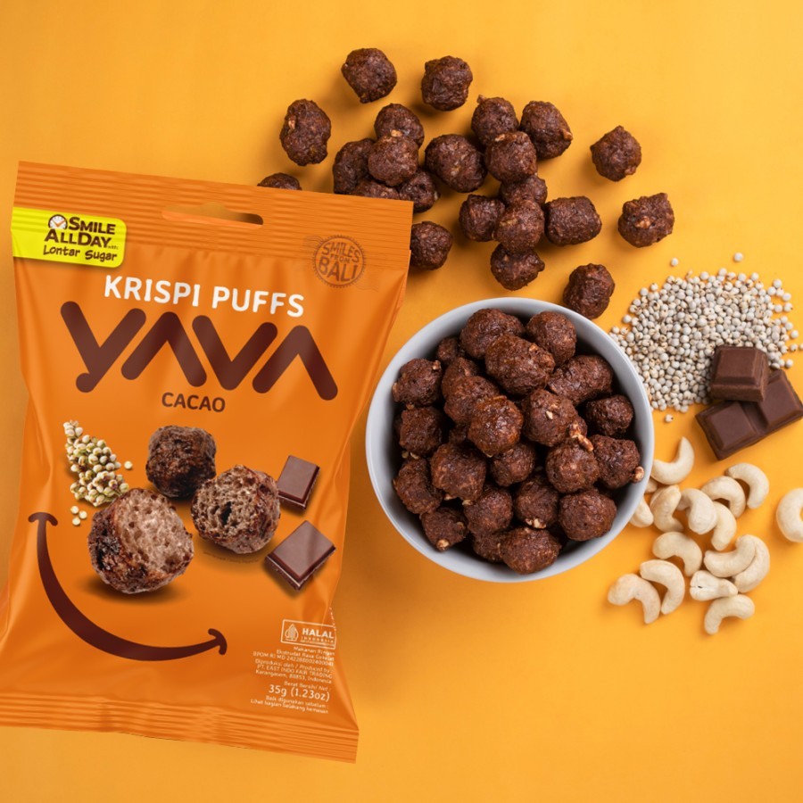 

YAVA Krispi Puffs Cacao 35g - Krispi Puff Rasa Coklat