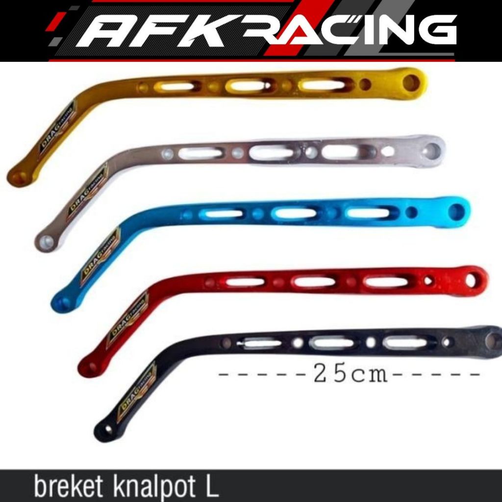 L knalpot pangkon knalpot L breket knalpot L panjang 25cm almunium cnc universal bracket knalpot yam