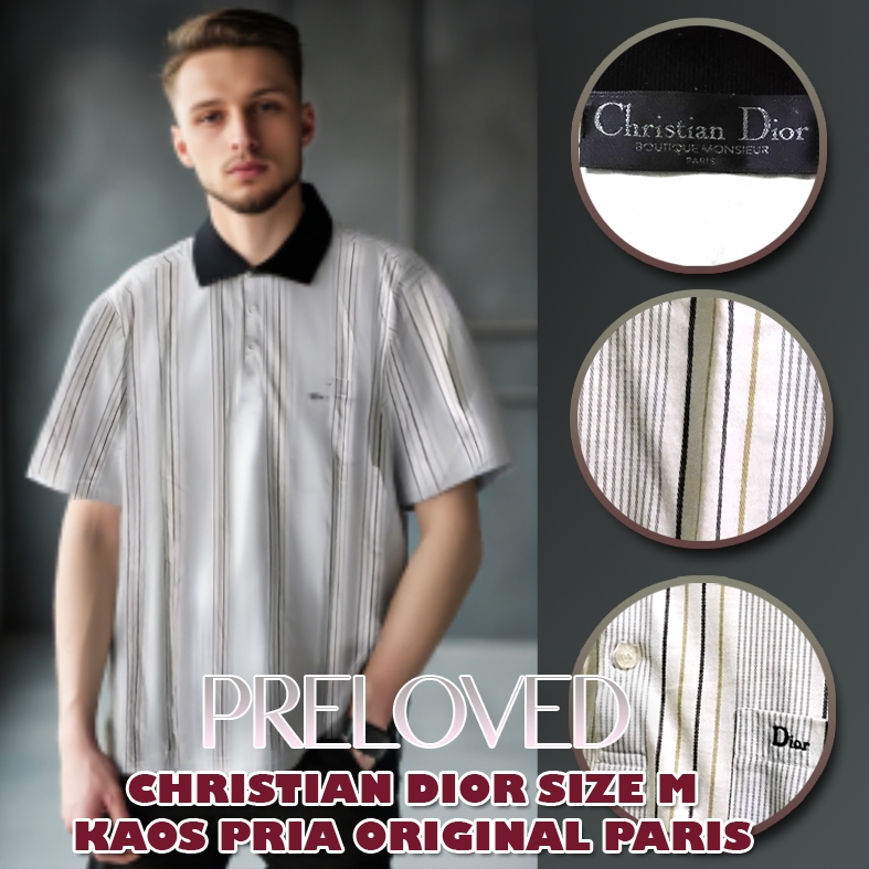 CHRISTIAN DIOR ORIGINAL BAJU PRIA PRELOVED SIZE M
