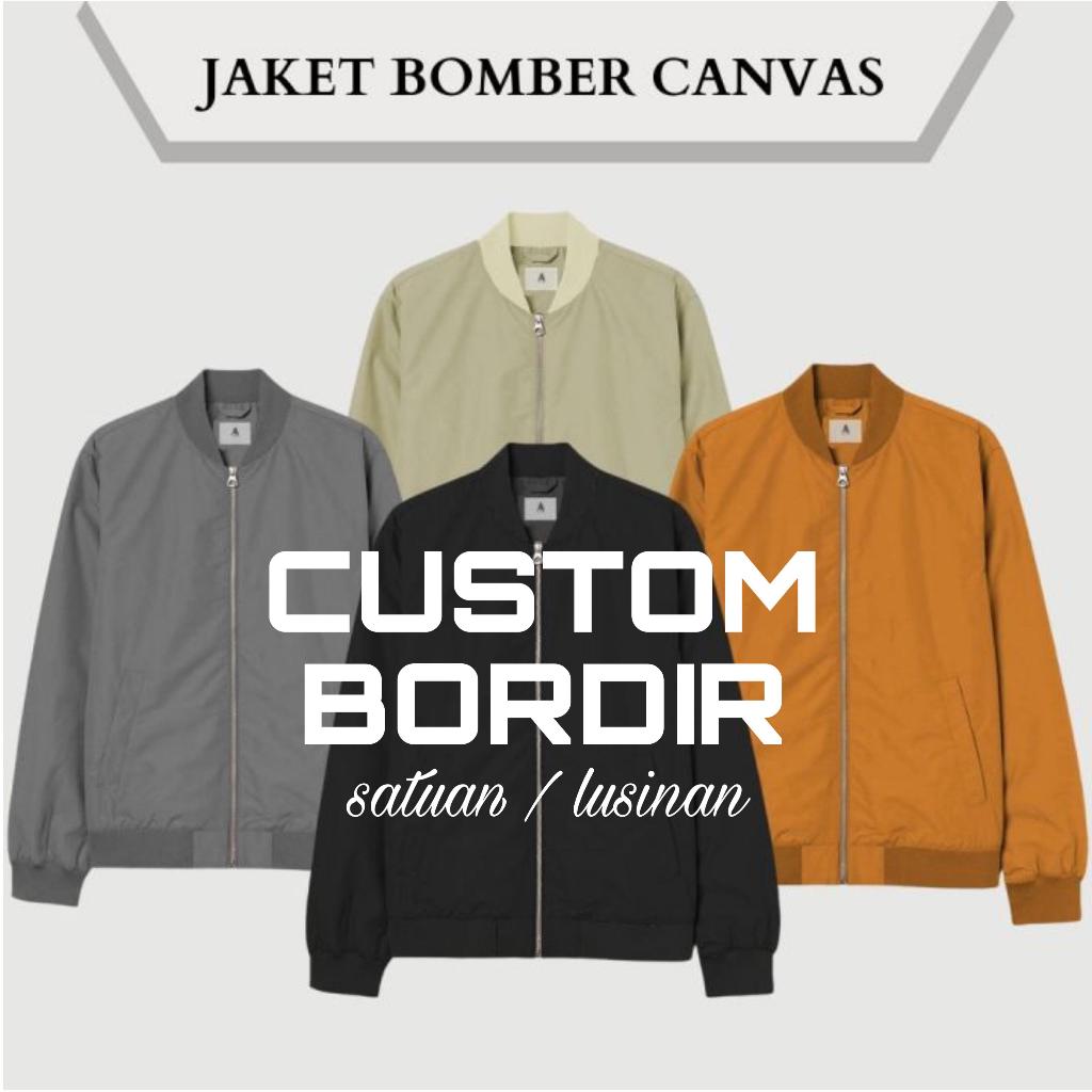 JACKET BOMBER SATUAN ( BORDIR ) TERLARIS PREMIUM QUALITY - CUSTOM BOMBER SATUAN FREE DESAIN