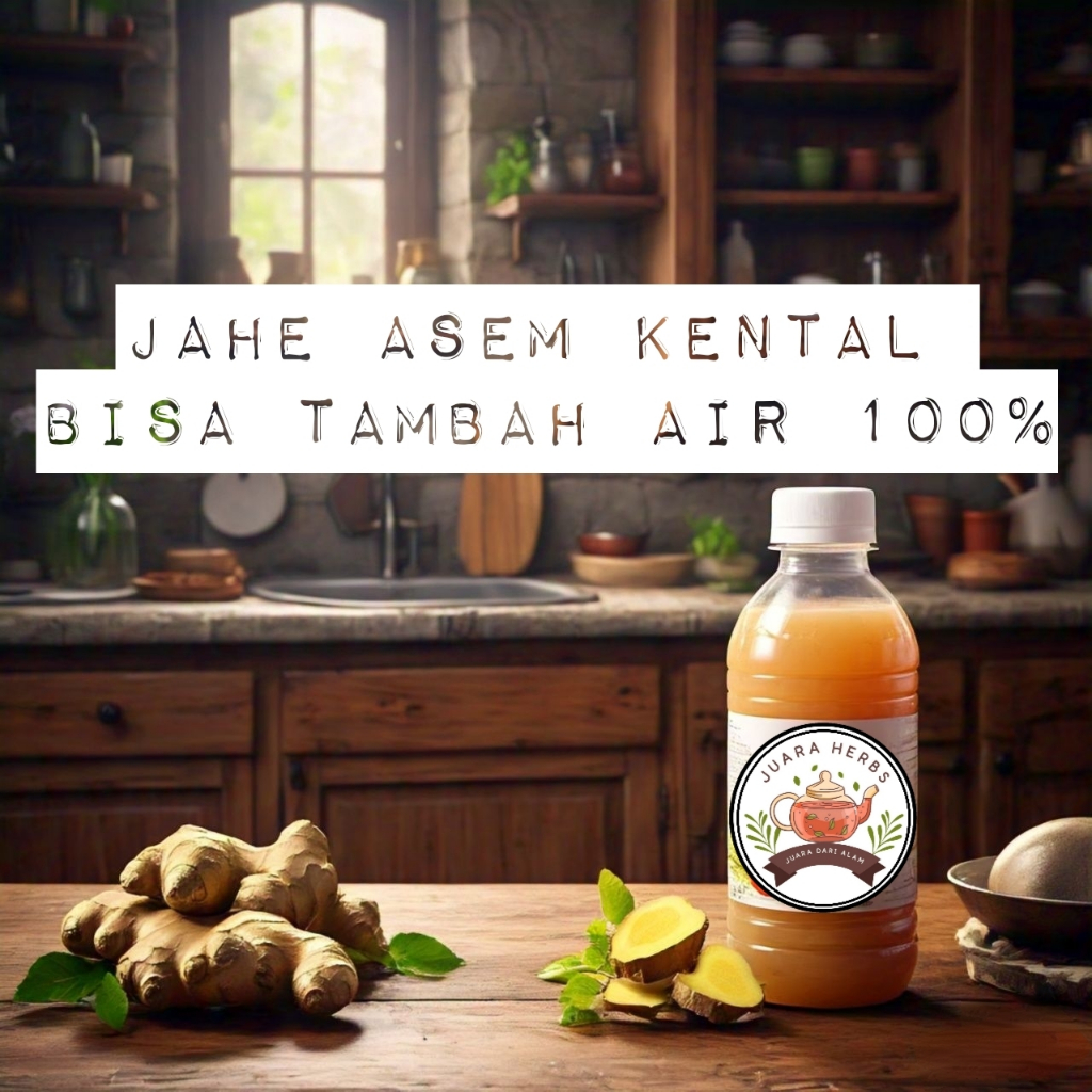 

Jahe asam jahe asem Kental 500 ml bisa di tambah air sampai 100% segar, Alami, dan Kaya Manfaat
