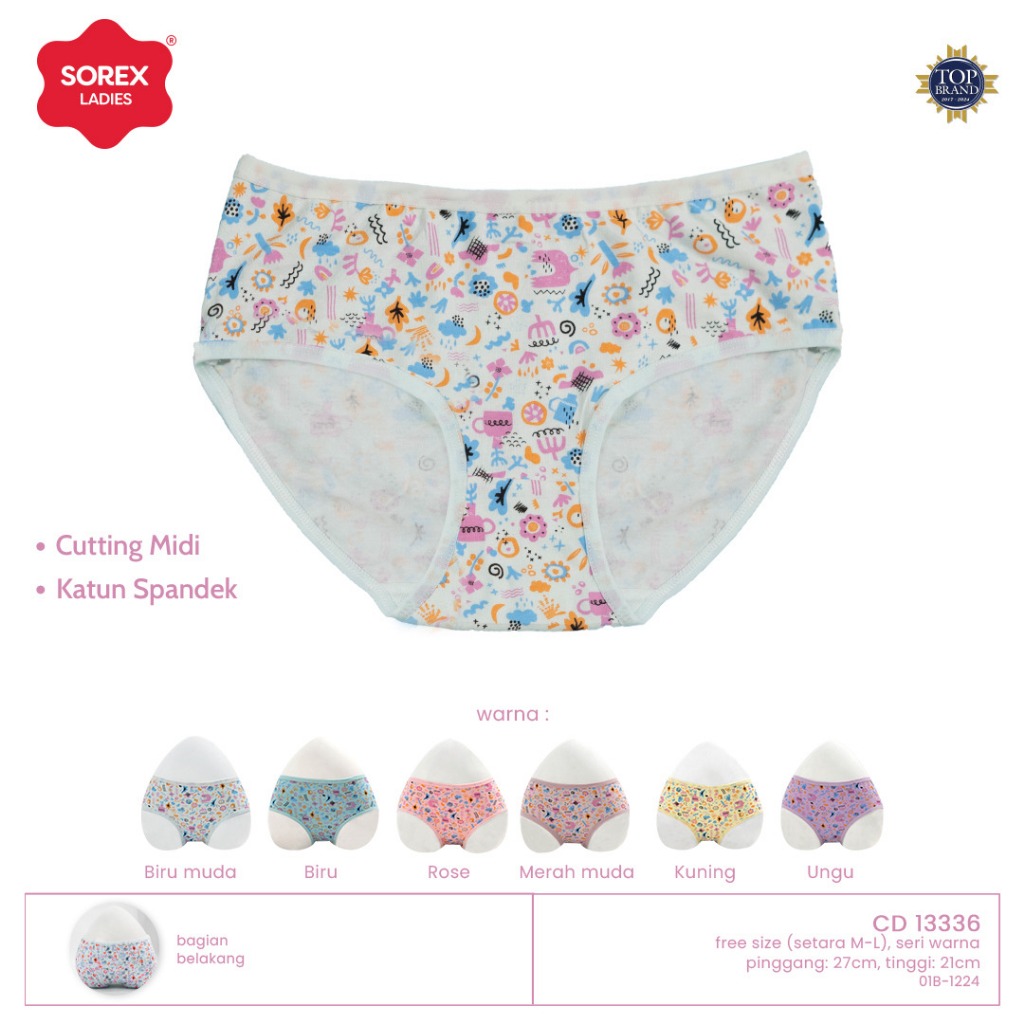 Sorex Celana Dalam 15228 / Sorex CD 13300 / Pakaian Dalam - CD Wanita