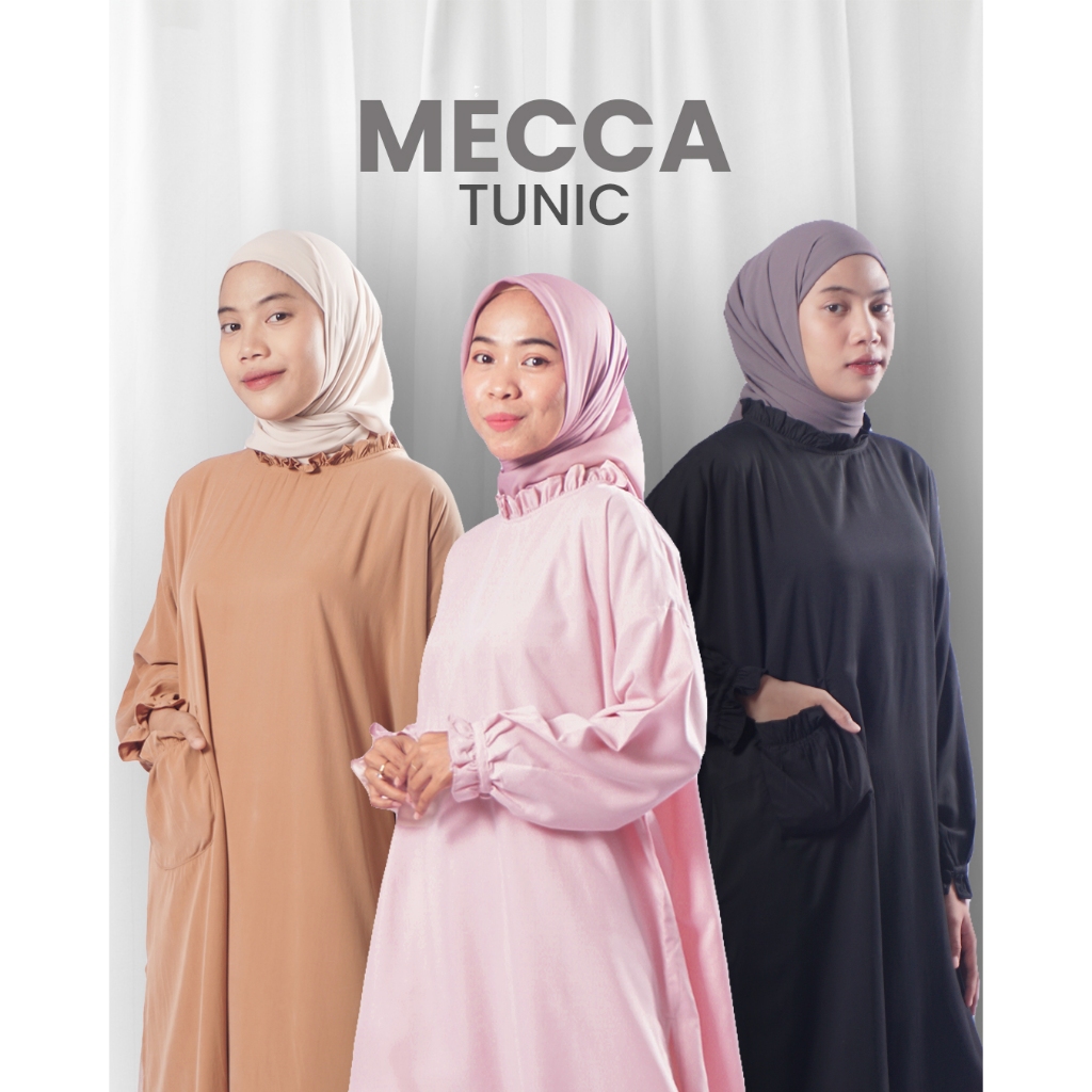 MECCA TUNIK / TUNIK WANITA MUSLIMAH / FASHION WANITA / TUNIK CANTIK /  TUNIK KATUN