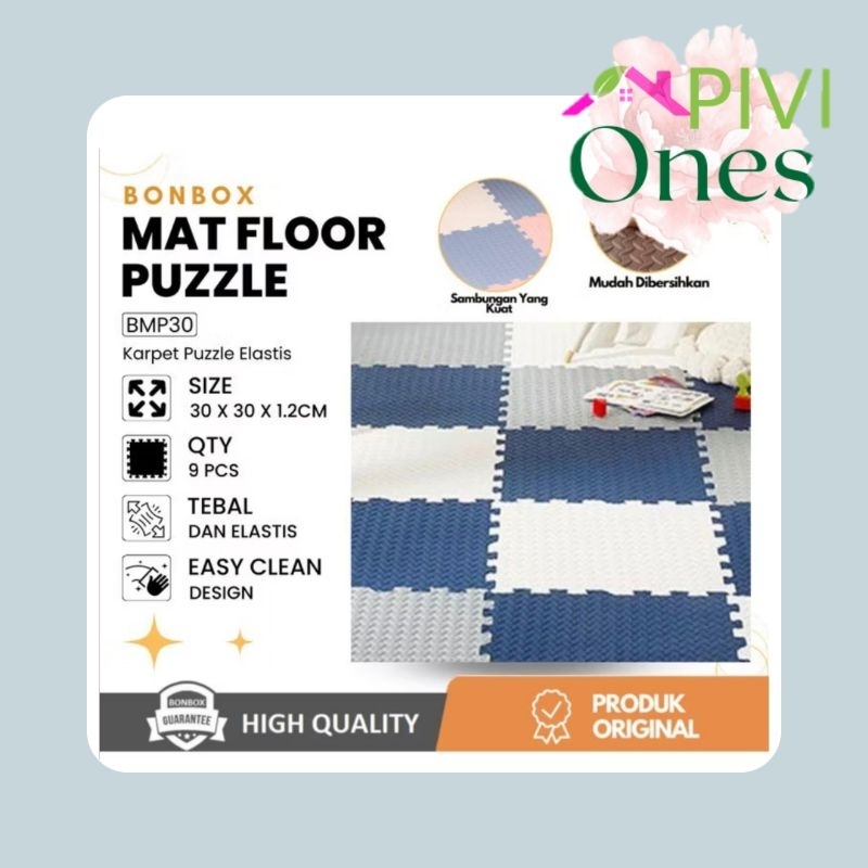 BONBOX BMP30 Matras Puzzle Alas Lantai Tebal 30x30CM Karpet Playmat BMP 30