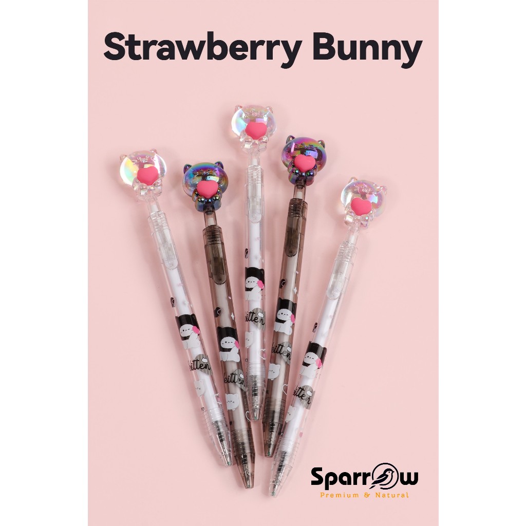 

SPARROW KUKI Pen Silikon / Silicone Pen / Pen Karakter Lucu Cantik KITTEN (8037)