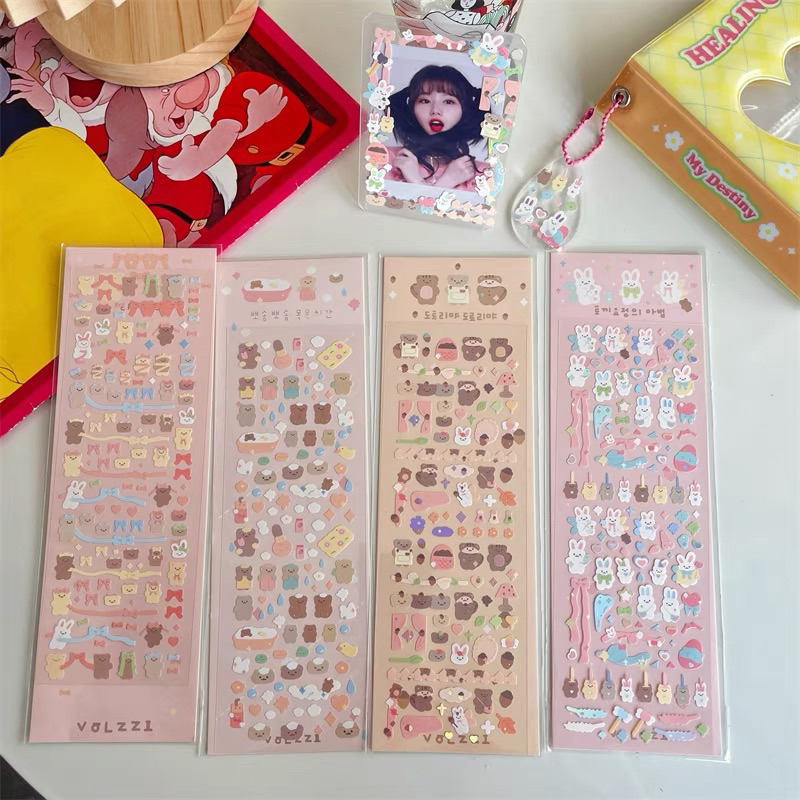 

sticker korea confetti deco photocard volzzi glitter readystock B1015 B1728 B2057