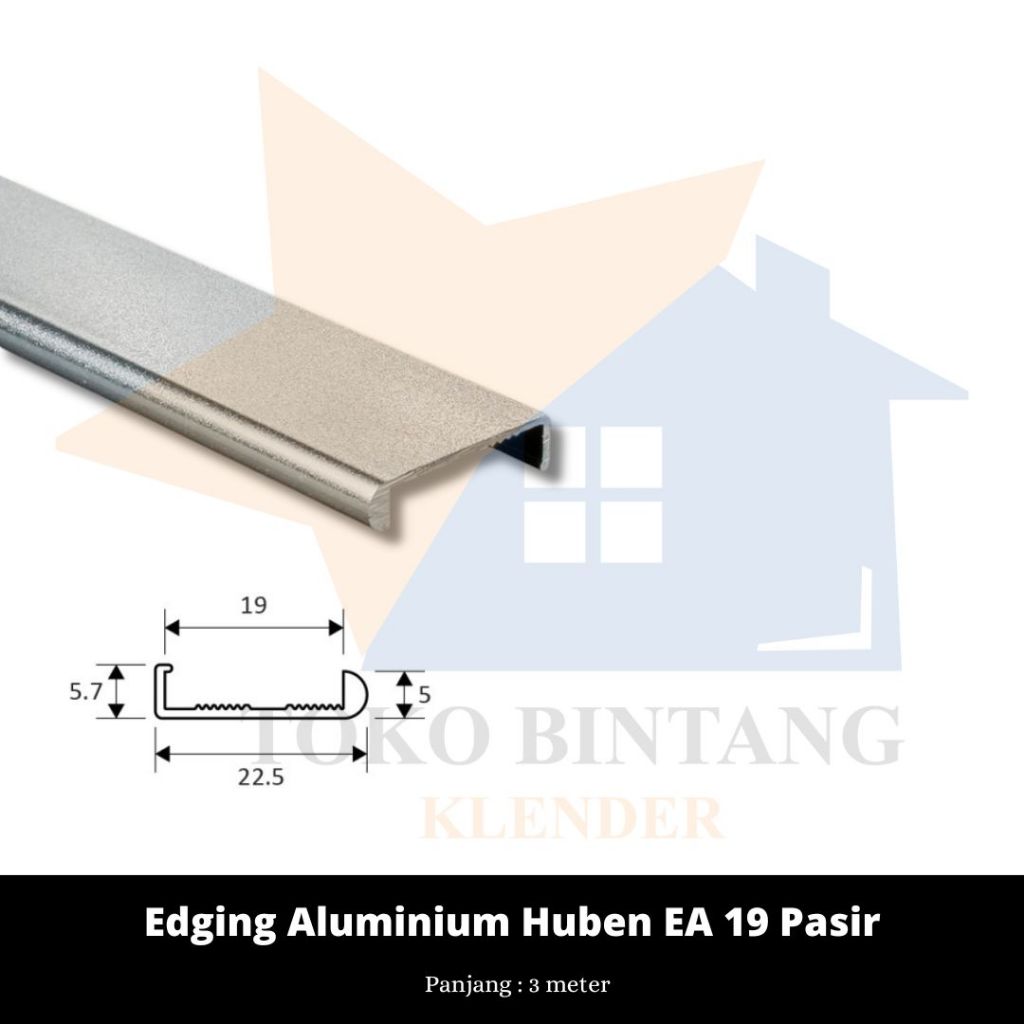 Edging Aluminium Huben EA 19 Pasir
