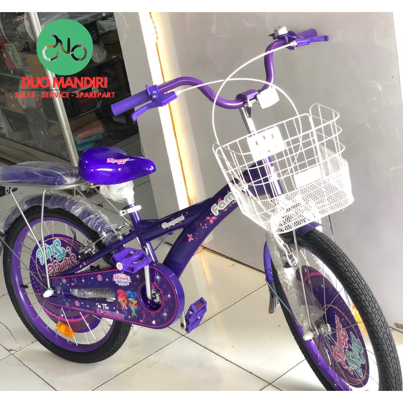 SEPEDA ANAK CEWE FAMILY 20 INCH GLAMOUR PURPLE