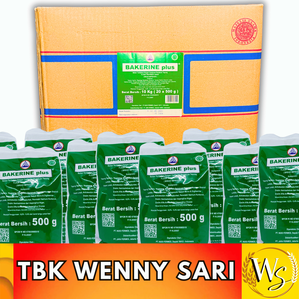 

PELEMBUT ROTI Bakerin Plus 20 pcs x 500 gram ( 1 Dus )