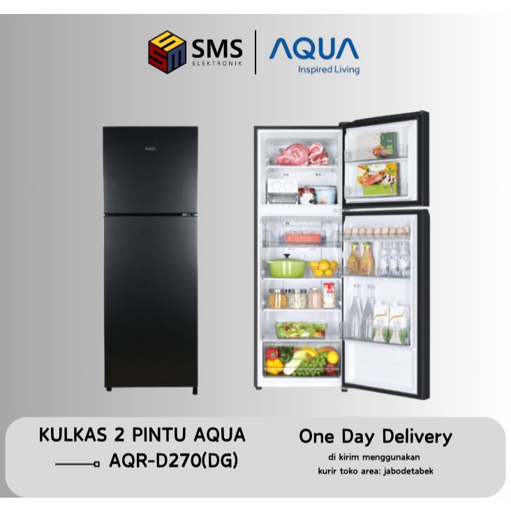 Kulkas AQUA 2 Pintu AQR-D270 - AQR-D270(DG)