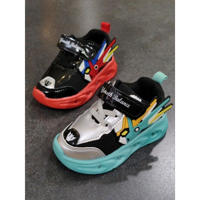 [YOUTH BALANCE ] - SEPATU BABY ANAK COWOK LAMPU LED (20-31)