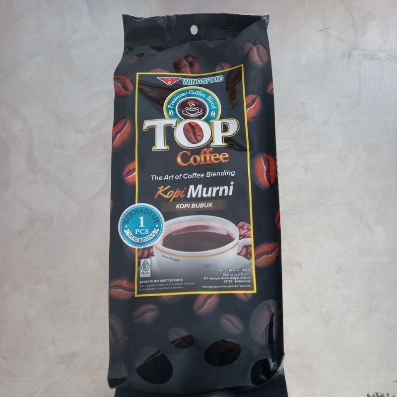 

TOP KOPI BUBUK MURNI 158gram (free 1 cangkir bening)