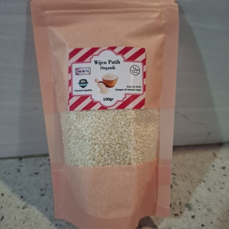 

Biji wijen putih wijen hitan 50gr dan 100gr sesame seed organik premium termurah halal MUI BPOM