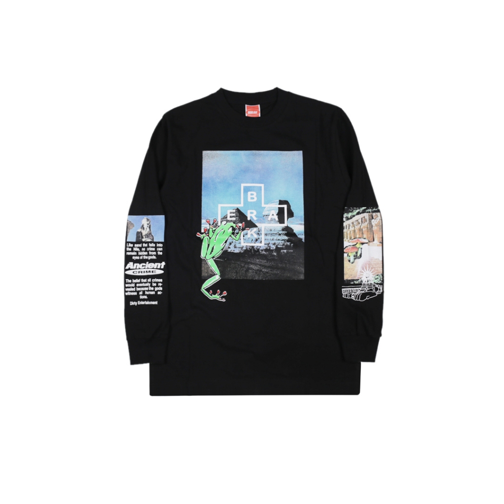 Berak 9420 T-shirt Longsleeve Lengan Panjang Hitam FROG