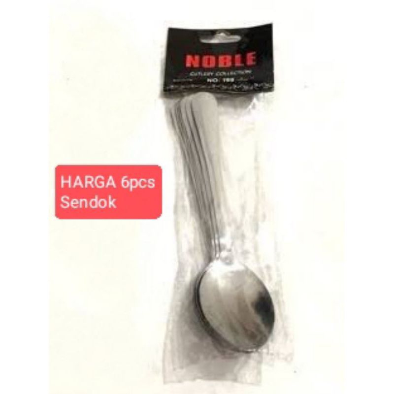 [6pcs] SENDOK MAKAN NOBLE 189/ Sendok Makan Stainless NOBLE