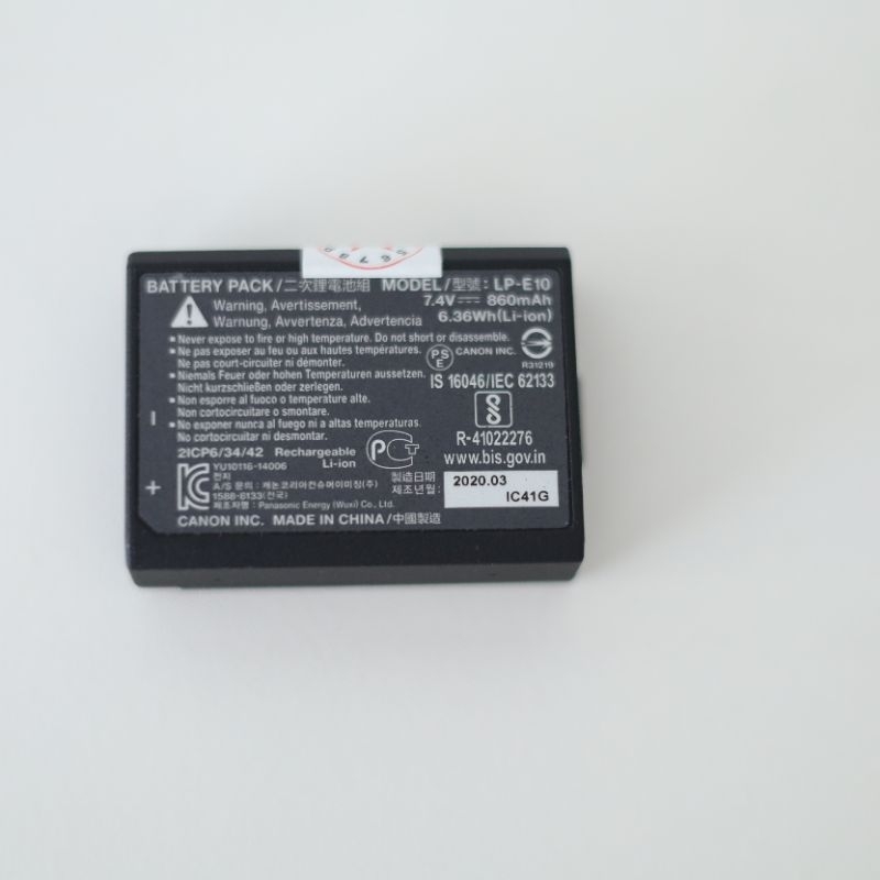 baterai canon LP e10 original