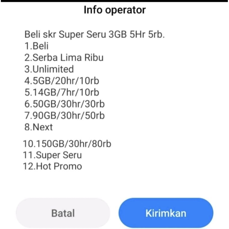 telkomsel super seruu 15gb 10k, 50gb 30k, 90gb 50k, 150gb 80k