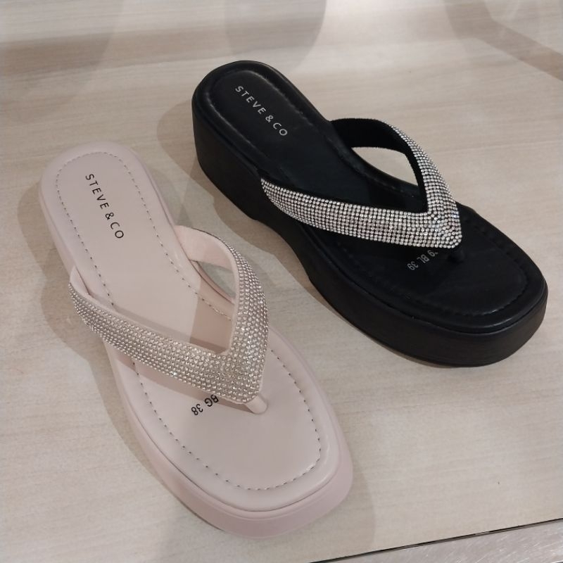 STEVE&CO sandal wanita wedges 5cm ori