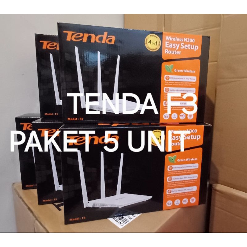 Paket 5 Unit Tenda F3 Easy Setup Router