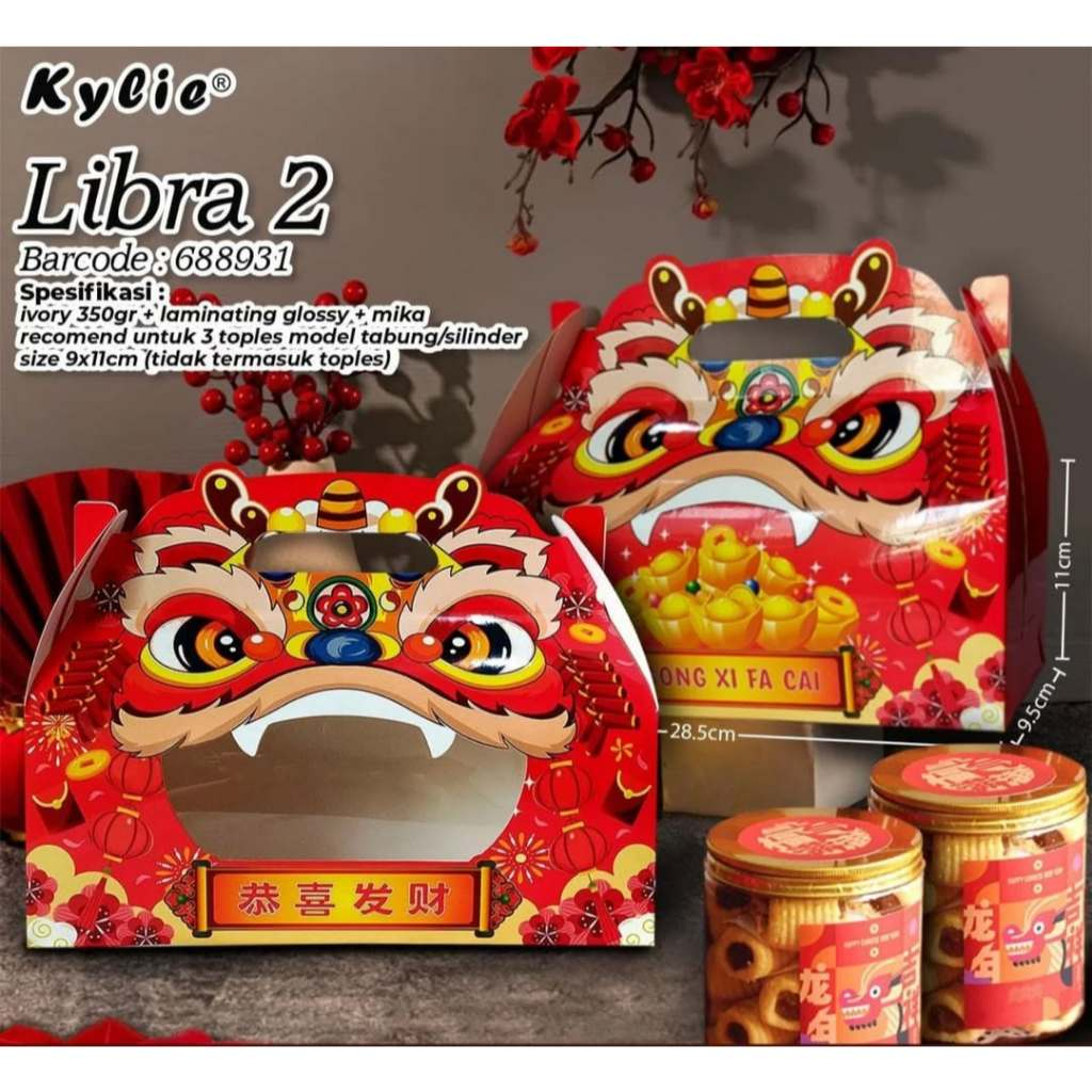 

Box Imlek LIBRA Dus CNY untuk 3 Toples 9x11cm Box Kue Kering (1 pcs)