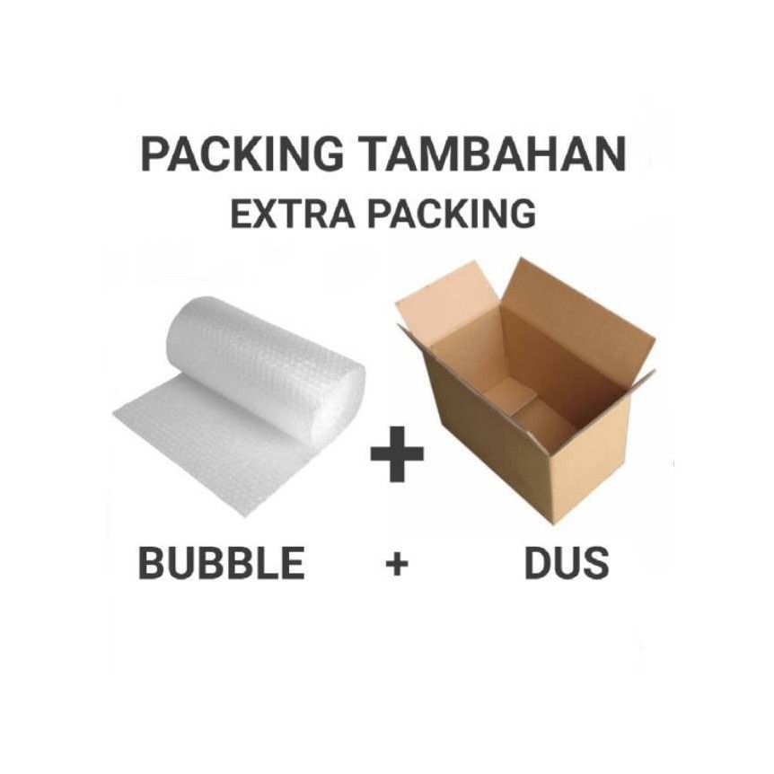 

Extra Packing Buble wrap + Dus Untuk proteksi barang kamu