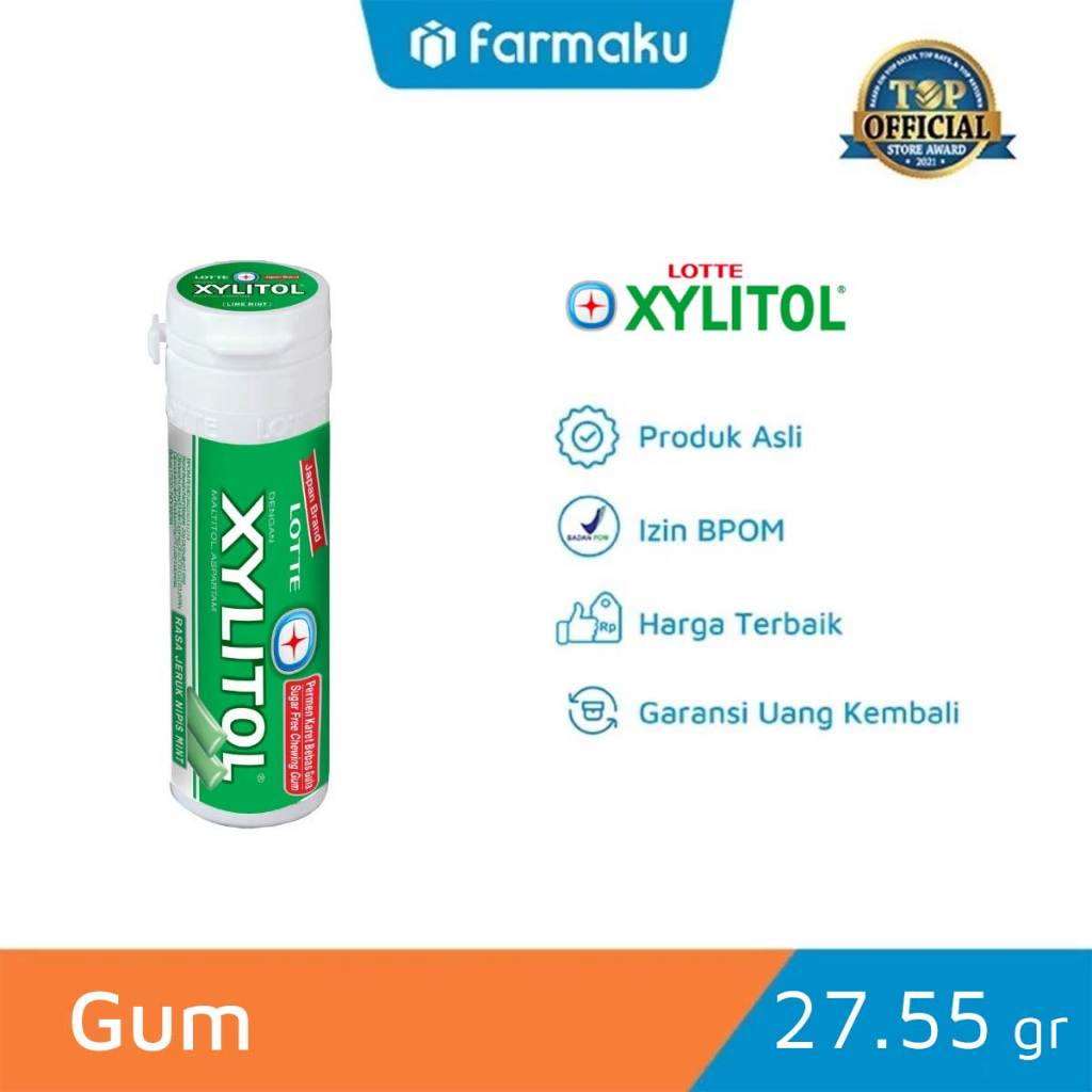 

Lotte Xylitol Gum Mini Bottle Lime Mint 27.55 gr