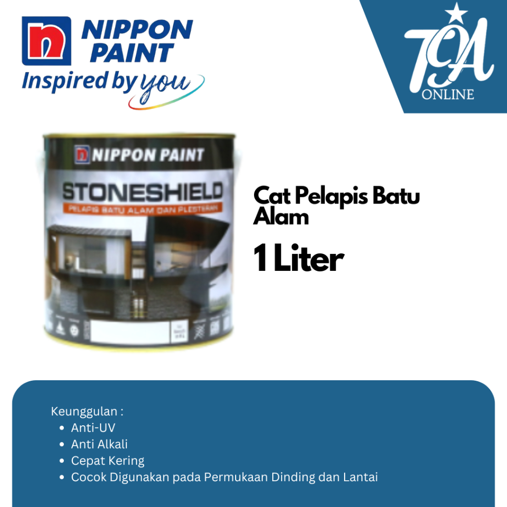 NIPPON PAINT Cat Pelapis Batu Alam Stoneshield 1 Liter