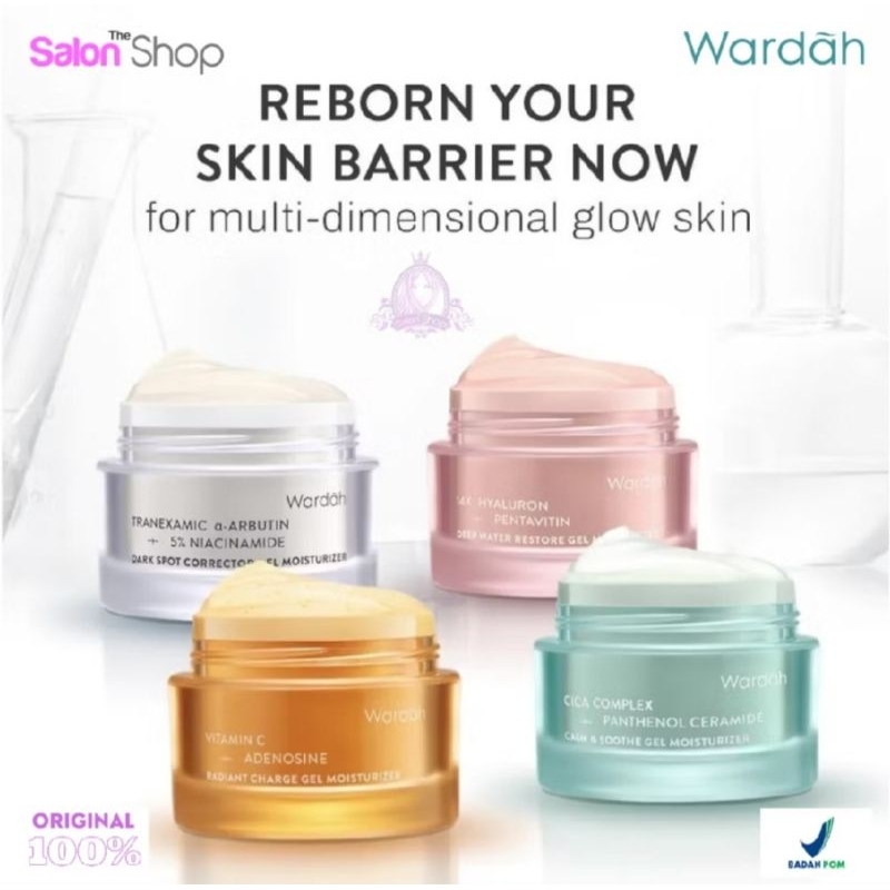 WARDAH GEL MOISTURIZER 30gr | Wardah gel moisturizer pelembab wajah