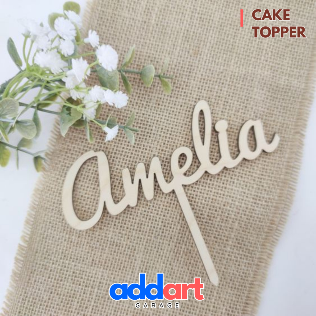 CAKE TOPPER CUSTOM NAMA