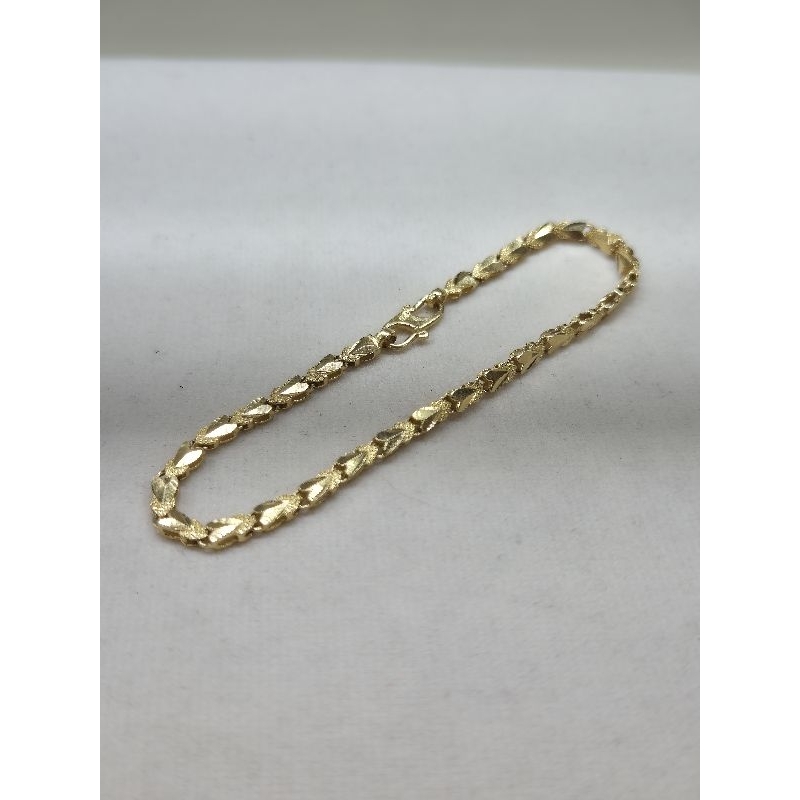 Gelang Rantai Mas Malaysia 916 22K Kadar Import Emas Asli Sisik Love