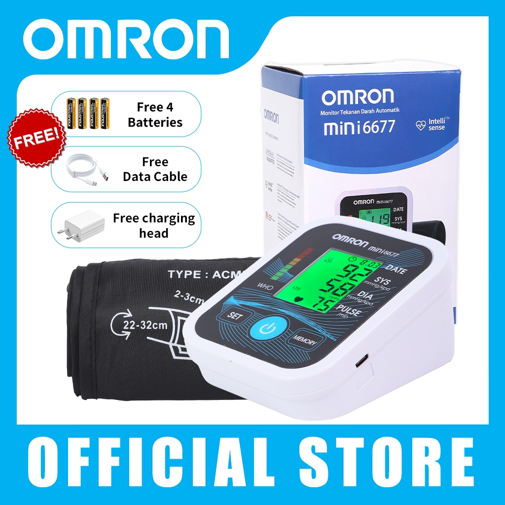 Tensimeter Digital OMRON(Pengumuman Suara)Alat Tensi Darah Digital Otomatis Alat Tensi Darah