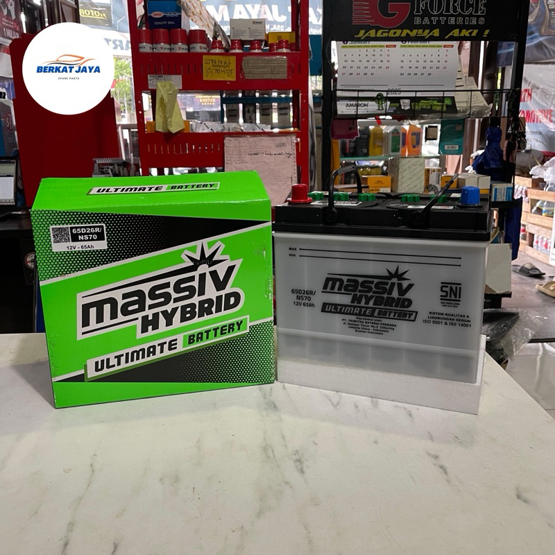 Aki Massiv Hybrid NS70 65 Ah Untuk Panther/Kijang Super/Kapsul