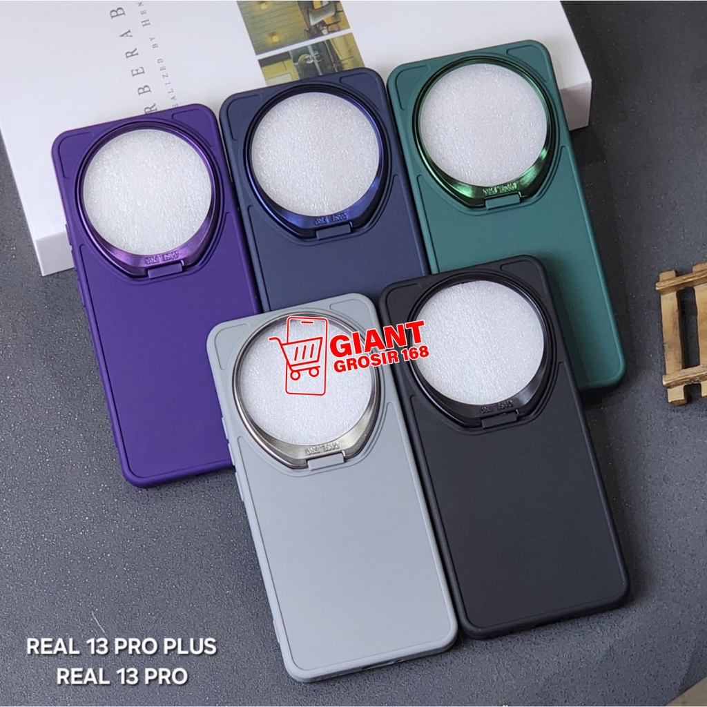 Case Realme 13 Pro Realme 13 Pro Plus Realme 13 Plus Softcase Macaron Stand Ring Kamera Case Realme 