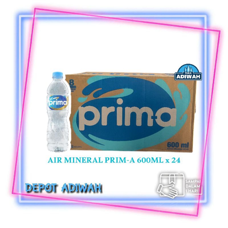 

Prim-a air mineral pet 600ml per karton (isi 24 botol)