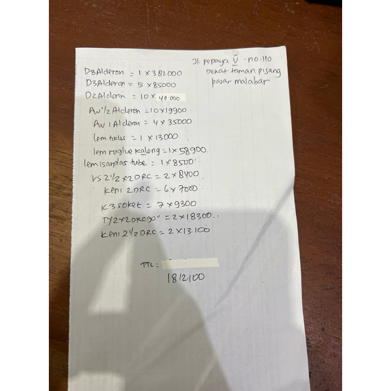 

PO DOKK brg jl pepaya perum