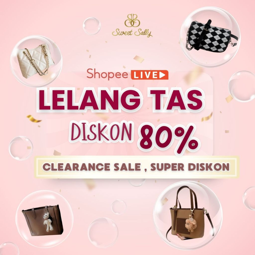 Lelang Tas Wanita Diskon 80% Semua Varian