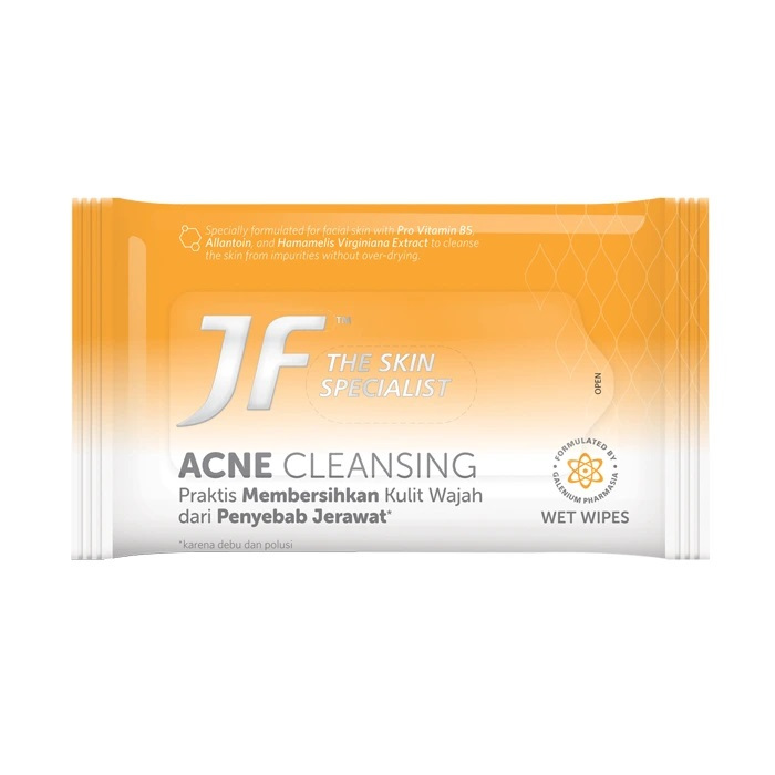 JF Acne Cleansing Wet Wipes Tisu Basah Wajah Jerawat 10s