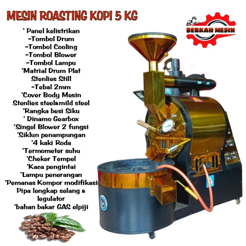 Mesin Roasting kopi 5 kg proses