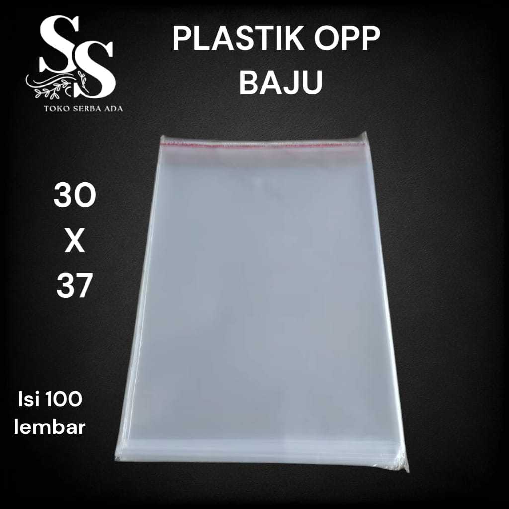 BEST SELLER PLASTIK OPP 30X37 TEBAL 04 [100PCS] - PLASTIK OPP SEAL DOUBLE PRESS - OPP BUNGKUS BAJU