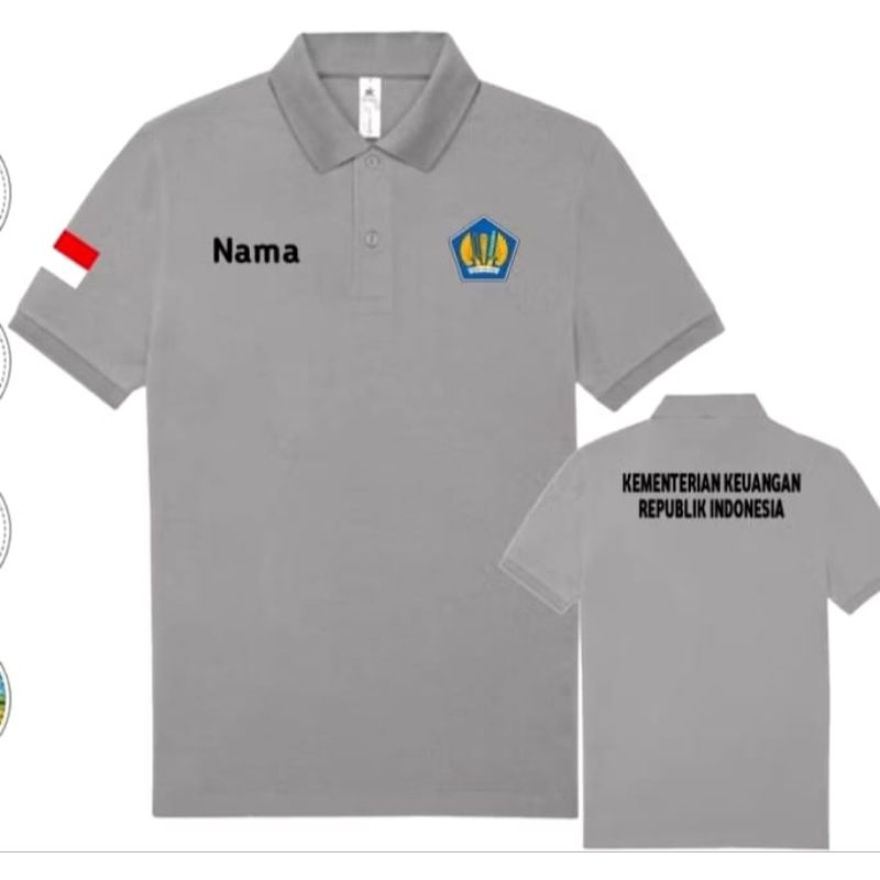 kaos kementerian keuangan lakos katun kementerian keuangan polo shirt kementerian keuangan polo katu