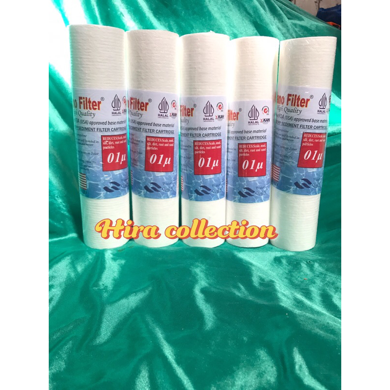 Filter Air 10 inch/Cartridge Filter Air/Sedimen Nano Filter 10 01 micron/isi 5pcs