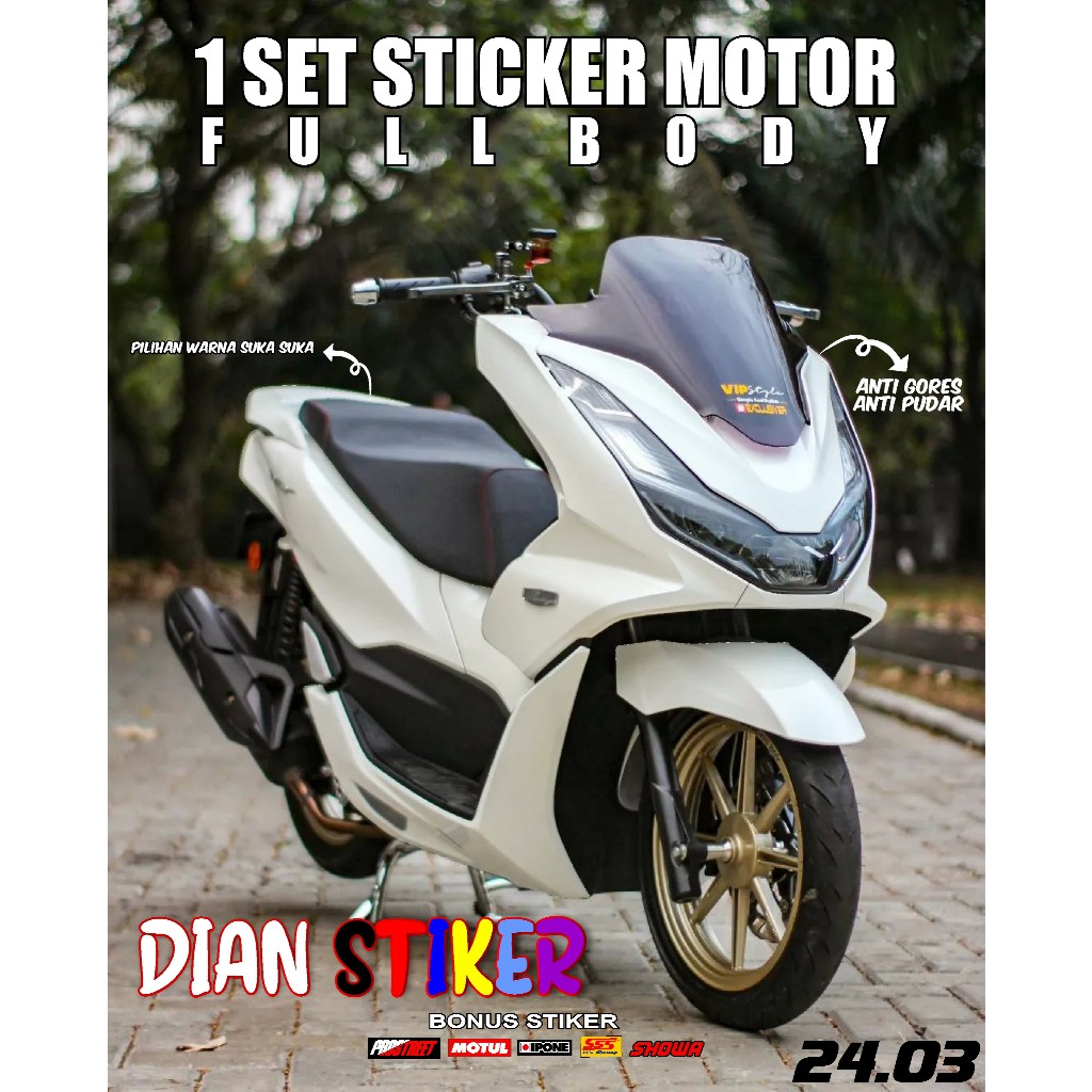 COD DECAL STICKER PCX 160 FULL BODY PCX TERBARU WARNA PUTIH MERAH HITAM PCX MODIFIKASI PCX INDONESIA