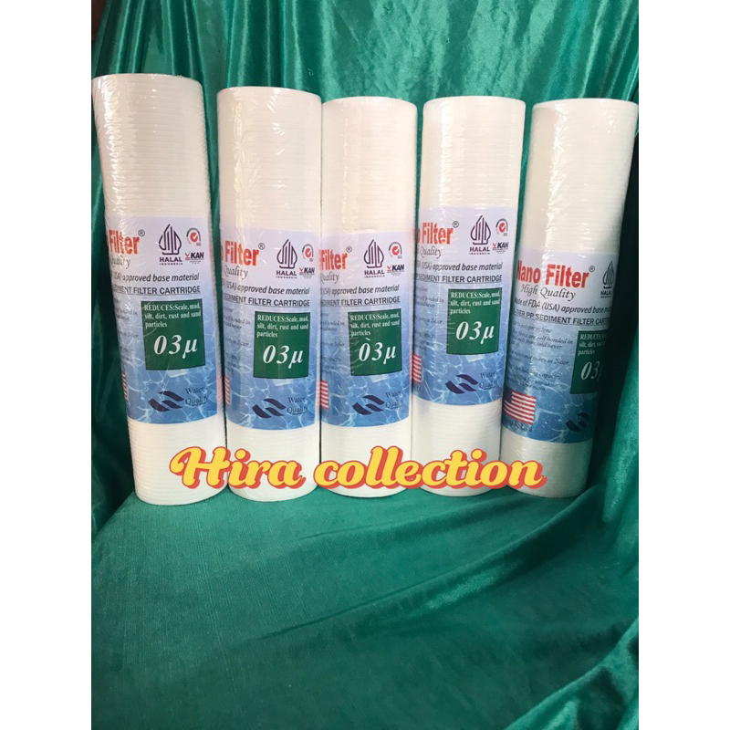Filter Air 10 inch/Cartridge Sedimen Spun NANO FILTER 10” 03 micron/isi 5 pcs