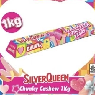 

Silverqueen chunky bar Jumbo 1 kg silver queen chocolate cashew bar edisi Valentine