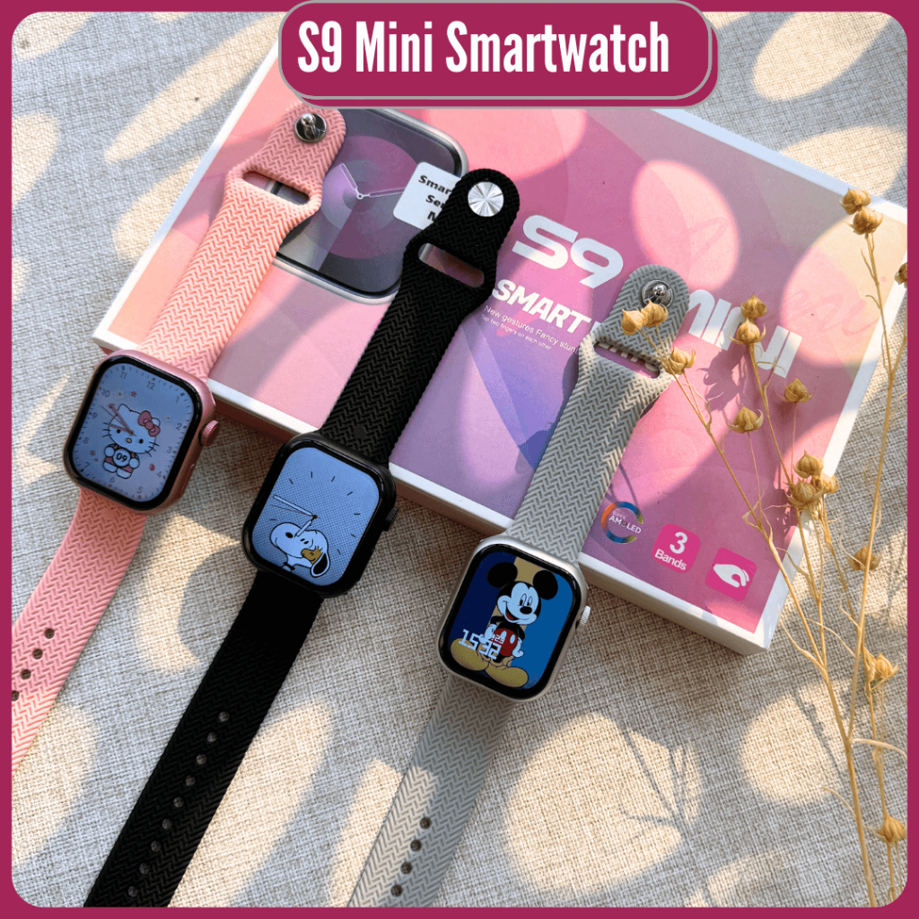 Obone Smartwatch wanita S9 mini Bluetooth Call & Musik Smartwatch Pria Olahraga