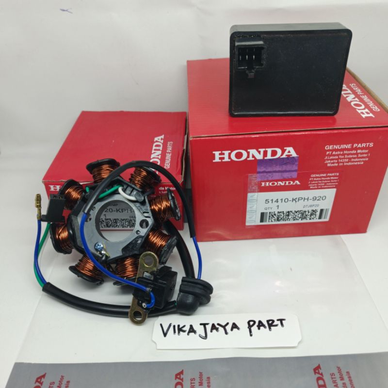 SPUL STATOR + CDI UNIT ASSY KPH HONDA KARISMA KIRANA SUPRA X 125 LAMA ORI
