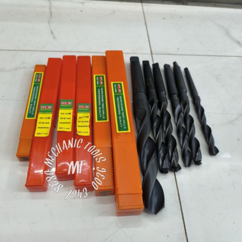 mata bor besi hss 21 mm Opt Tapper shank twist drill model cones mata bor kones 21 mm Hss