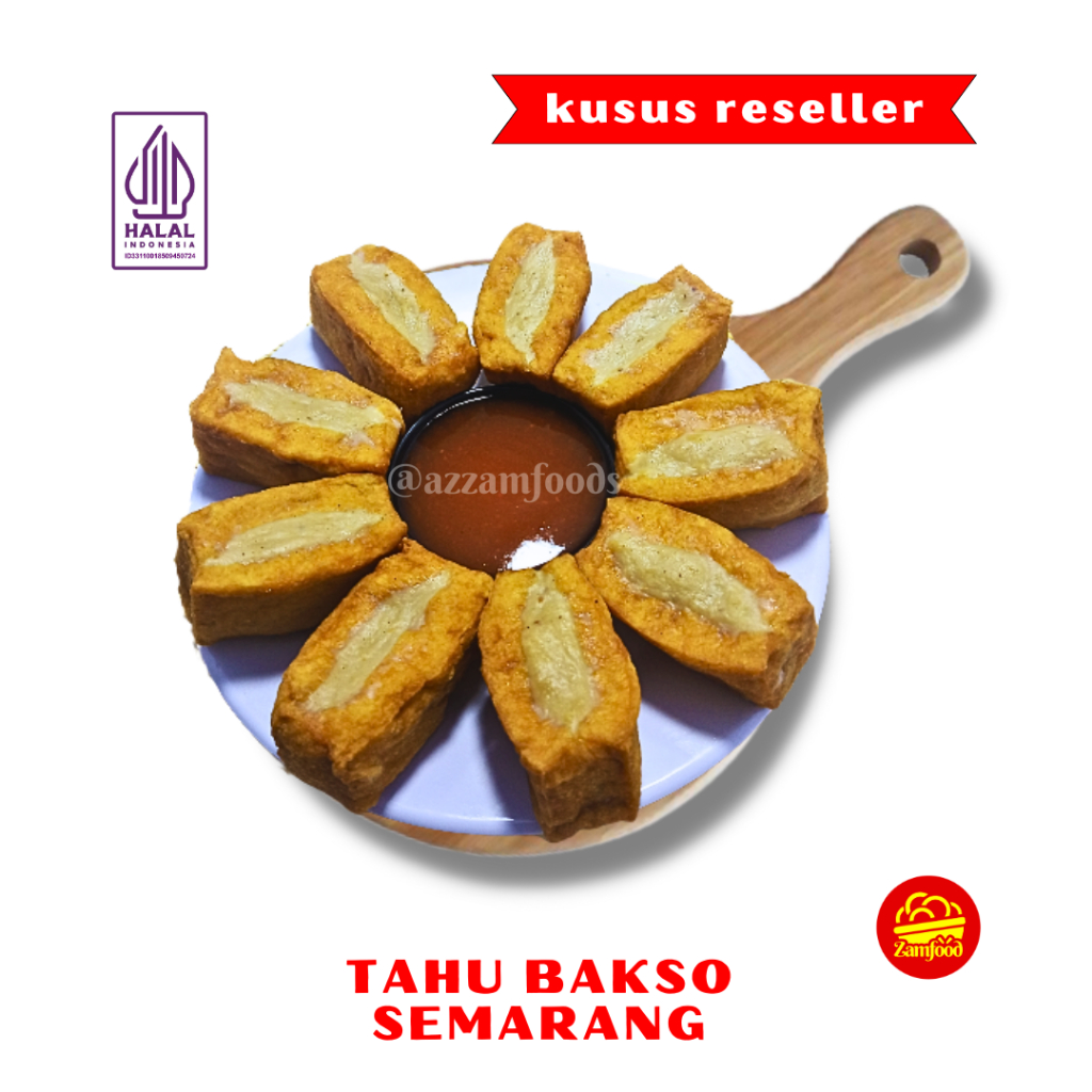 

[ kusus reseller ] Tahu Bakso Semarang Azzamfoods Original kemasan polos10 pcs halal tanpa pengawet