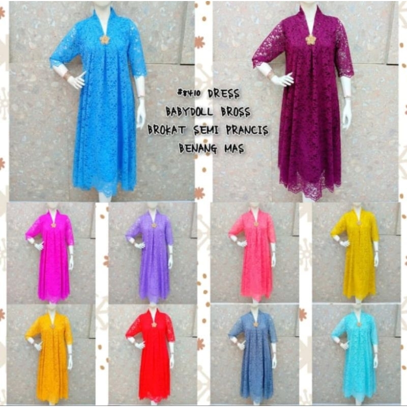 Dress Babydoll Brokat Semi Francis Cantik
